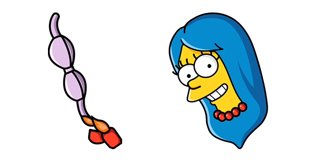 the simpsons young marge flaming bra club custom cursor