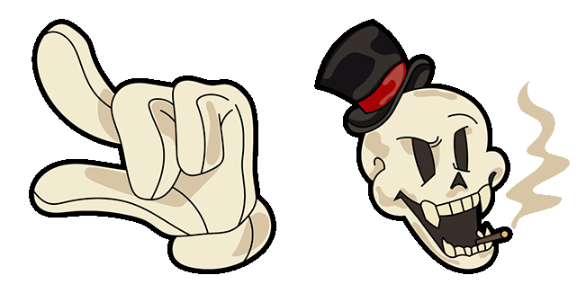the skeleton running the show meme animated custom cursor