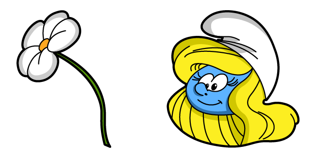 the smurfs smurfette flower custom cursor