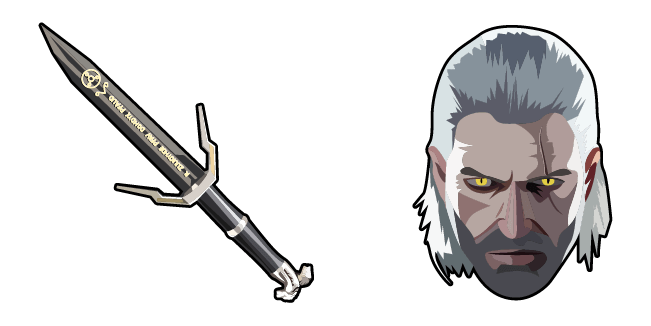 The Witcher 3 Geralt of Rivia & Silver Sword Cursor - Sweezy Custom Cursors
