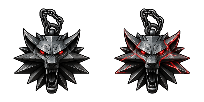 the witcher geralt wolf medallion custom cursor
