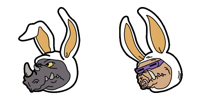 tmnt easter rocksteady bebop animated custom cursor