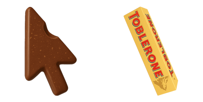 toblerone chocolate bar 3D custom cursor