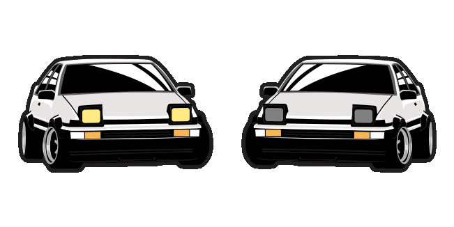 toyota initial d ae86 animated custom cursor