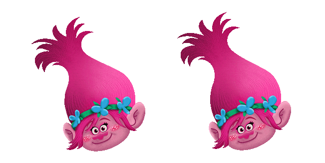 trolls queen poppy animated custom cursor