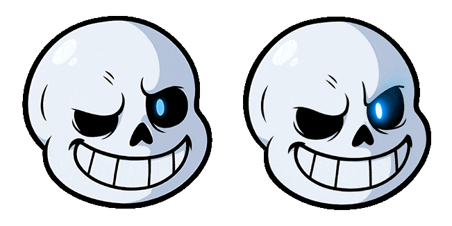 undertale sans head animated custom cursor