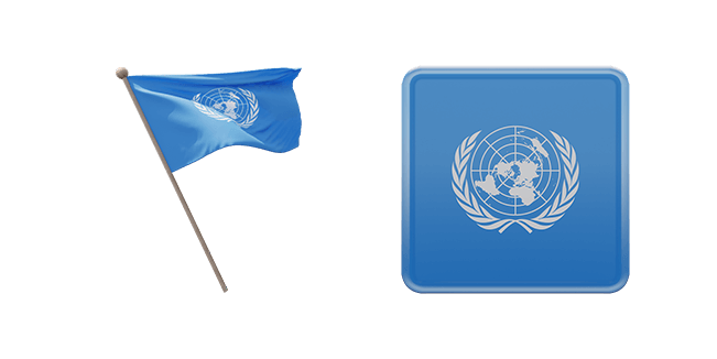 united nations flag 3D custom cursor