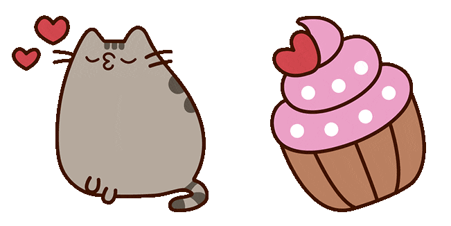 valentines day pusheen cake animated custom cursor