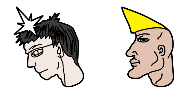 virgin vs chad meme custom cursor