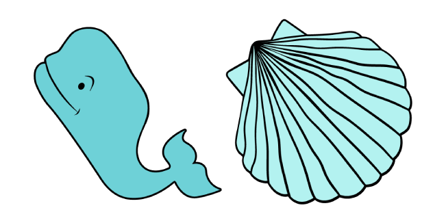 vsco whale sea shell custom cursor