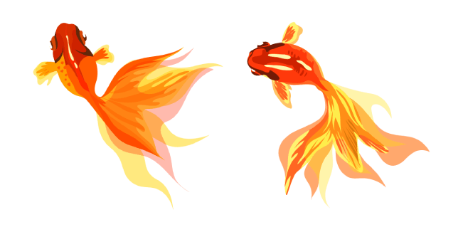 watercolor goldfish custom cursor