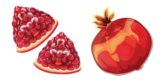 watercolor pomegranate custom cursor