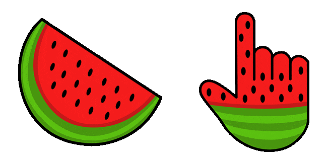 watermelon animated custom cursor
