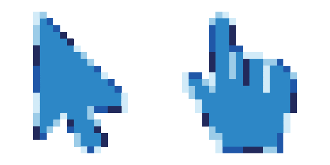 wave color pixel animated custom cursor
