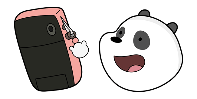 we bare bears panda bear phone custom cursor