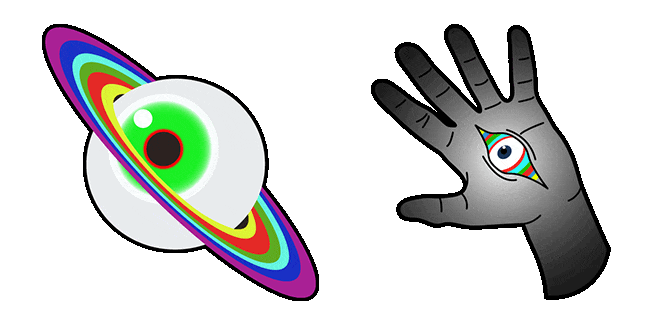 weirdcore aesthetic eye planet pulm animated custom cursor