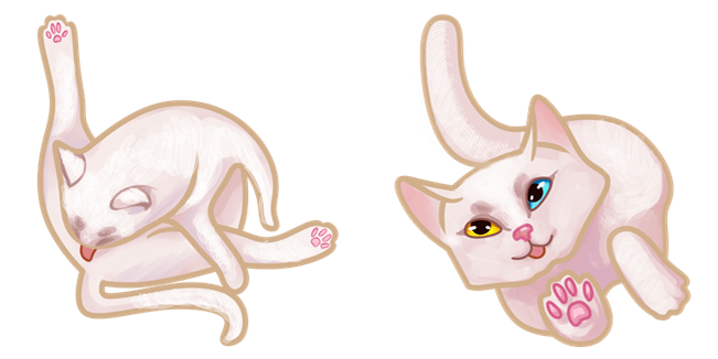 white cat custom cursor