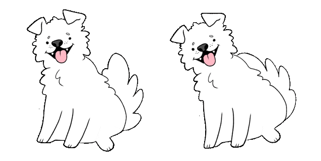 white dog animated custom cursor