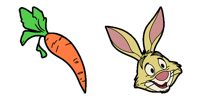 winnie the pooh rabbit carrot animated custom cursor