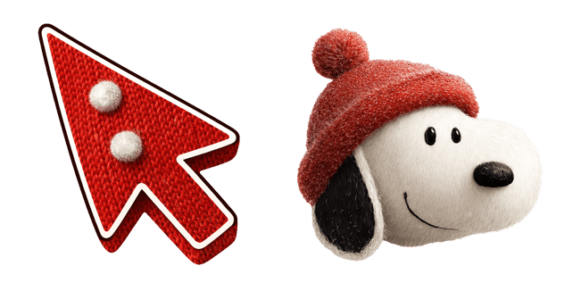 winter vibe snoopy arrow 3d custom cursor
