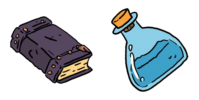 wizard spellbook mana potion custom cursor
