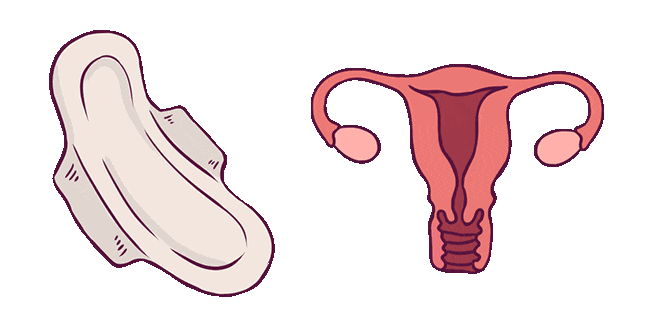womens pad reproductive system animated custom cursor