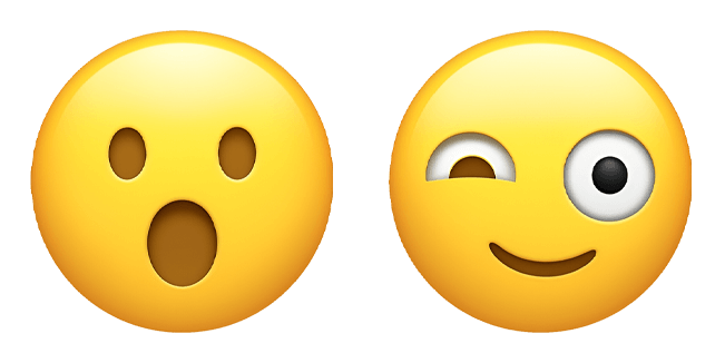 wow & wink emoji custom cursor