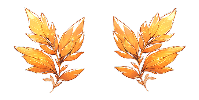 yellow orange autumn leaves animated custom cursor