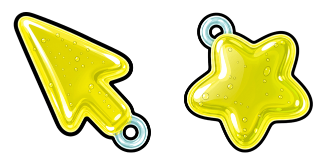 yellow candy star arrow custom cursor