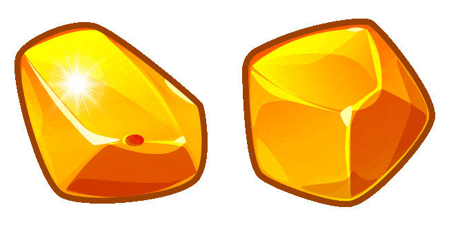yellow crystal animated custom cursor