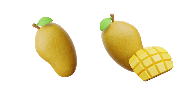 yellow mango 3D custom cursor