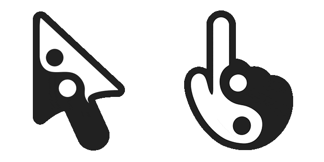yin and yang animated custom cursor