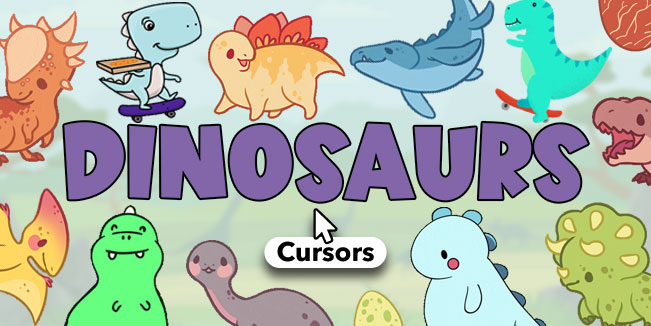 dinosaurs cursors collection