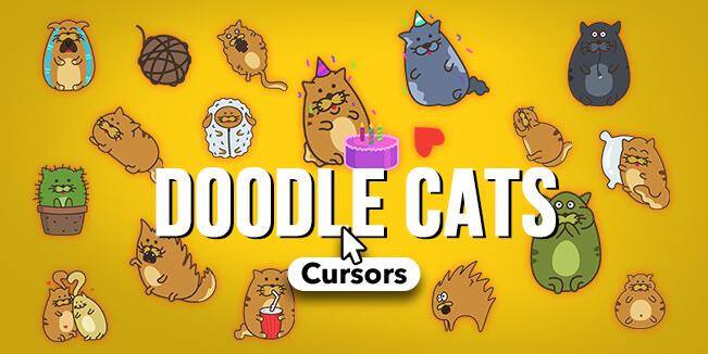 doodle cats cursors collection
