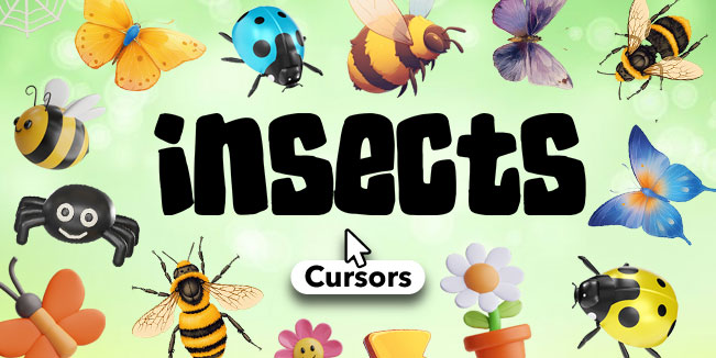 insects cursors collection