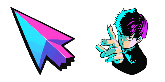 mob psycho 100 shigeo kageyama neon custom cursor