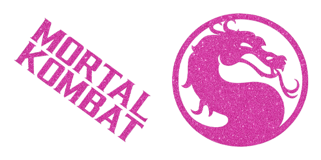 mortal kombat pink glitter logo custom cursor