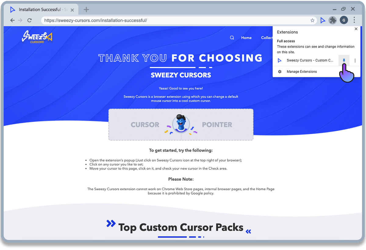 Sifu Cursor - Custom Cursor for Chrome - Sweezy Custom Cursors