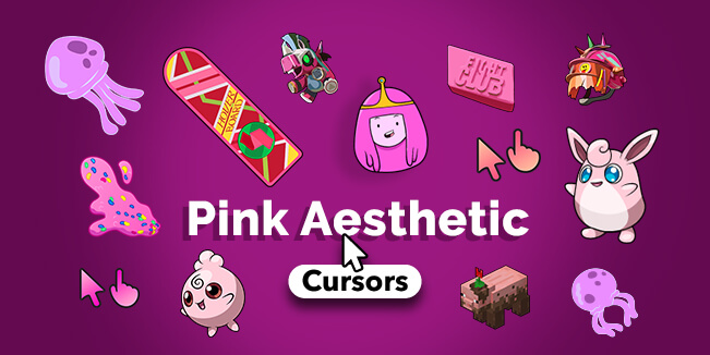 pink aesthetic cursors collection
