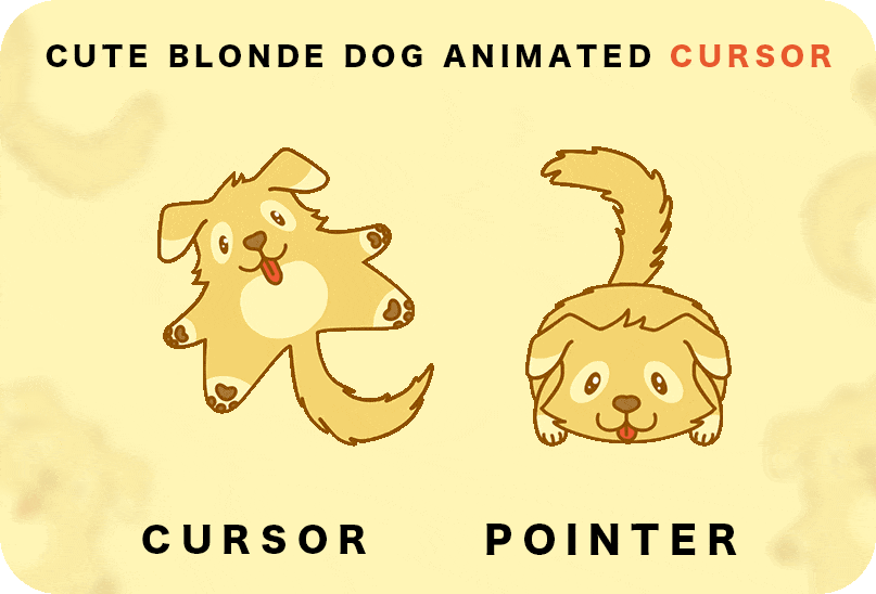 cute blonde dog animated love cursor post