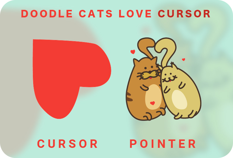 doodle cats love cursor post