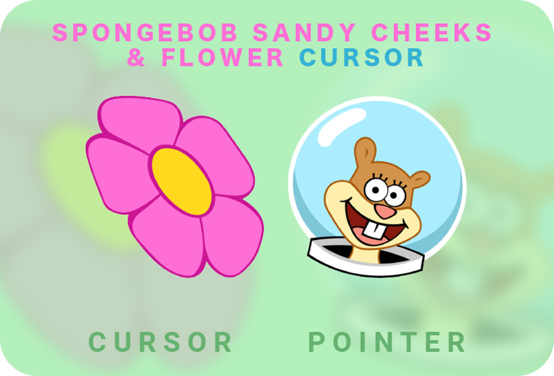 spongebob sandy cheeks flower love cursor post