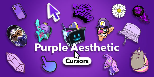 purple aesthetic cursor collection