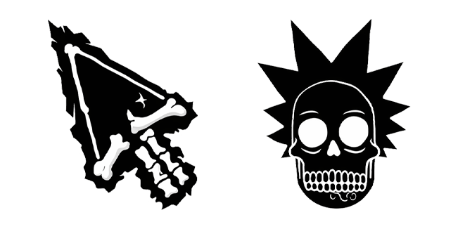 rick and morty skeleton rick custom cursor