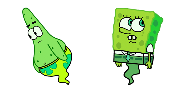 spongebob and patrick ghosts custom cursor