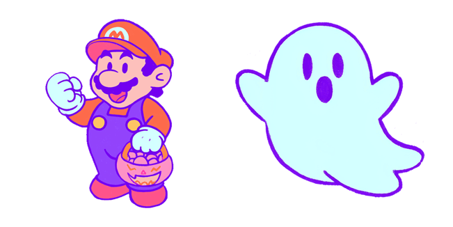 super mario & ghost halloween custom cursor